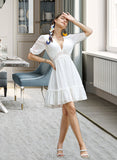 Elsie A-line V-Neck Dresses UKP0015630