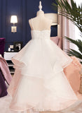 Rihanna Ball-Gown/Princess Floor-length Flower Girl Dress - Tulle Sleeveless Sweetheart/Straps With Lace/Flower(s) UKP0015863