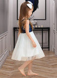 Katelynn A-Line Knee-length Flower Girl Dress - Tulle/Lace Sleeveless Scoop Neck UKP0015870