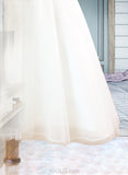 Ryleigh Ball Gown Knee-length Flower Girl Dress - Tulle Sleeveless Scoop Neck With Sash UKP0015886