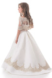 New Arrival Sweetheart Flower Girl Dresses A Line Satin With Jacket