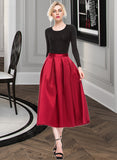 Rachel A-Line/Princess Tea-Length Satin Cocktail Skirt UKP0016322