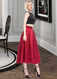 Rachel A-Line/Princess Tea-Length Satin Cocktail Skirt UKP0016322