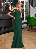 Jacey Trumpet/Mermaid One-Shoulder Floor-Length Chiffon Bridesmaid Dress With Split Front UKP0016490