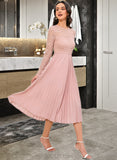 Brooke A-Line Knee-Length Chiffon Bridesmaid Dress UKP0016644