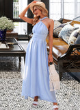 Mildred A-Line Halter Ankle-Length Chiffon Bridesmaid Dress UKP0016668