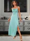 Serena Spaghetti Straps Sleeveless Sexy Sheath Satin Midi Dresses UKP0016784