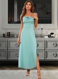 Serena Spaghetti Straps Sleeveless Sexy Sheath Satin Midi Dresses UKP0016784