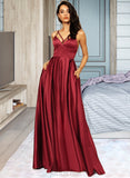 Alannah Burgundy V-Neck Sleeveless Maxi Dresses UKP0016789