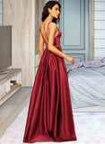 Alannah Burgundy V-Neck Sleeveless Maxi Dresses UKP0016789