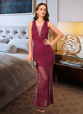 Chloe V-Neck Sleeveless Elegant Bodycon Lace Maxi Dresses UKP0016810