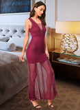 Chloe V-Neck Sleeveless Elegant Bodycon Lace Maxi Dresses UKP0016810