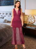 Chloe V-Neck Sleeveless Elegant Bodycon Lace Maxi Dresses UKP0016810