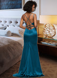 Mayra V-Neck Sleeveless Bodycon silk like satin Charmeuse Charmeuse Maxi Dresses UKP0016814