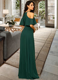 Maren A-Line Scoop Floor-Length Chiffon Bridesmaid Dress UKP0016935