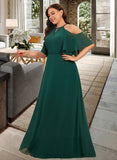 Maren A-Line Scoop Floor-Length Chiffon Bridesmaid Dress UKP0016935