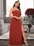 Pearl Sheath/Column Square Floor-Length Chiffon Bridesmaid Dress UKP0016944