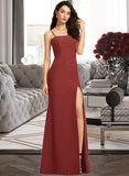 Pearl Sheath/Column Square Floor-Length Chiffon Bridesmaid Dress UKP0016944