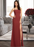 Pearl Sheath/Column Square Floor-Length Chiffon Bridesmaid Dress UKP0016944