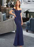 Katelyn Trumpet/Mermaid Off the Shoulder Floor-Length Stretch Crepe Bridesmaid Dress UKP0016959