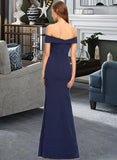 Katelyn Trumpet/Mermaid Off the Shoulder Floor-Length Stretch Crepe Bridesmaid Dress UKP0016959