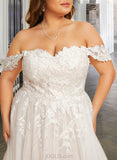 Lynn Ball-Gown/Princess Sweetheart Sweep Train Tulle Lace Wedding Dress UKP0016963