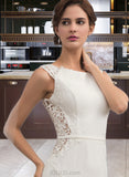 Reyna Trumpet/Mermaid Scoop Neck Court Train Lace Wedding Dress UKP0016978