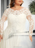 April Ball-Gown/Princess Sweep Train Tulle Lace Wedding Dress UKP0016987