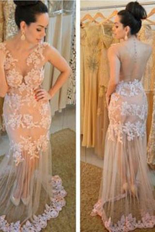 Charming Lace Real Made Prom Dresses Long Evening Dresses Prom Dresses On Sale L29