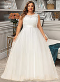 Lauren Ball-Gown/Princess Sweep Train Organza Satin Lace Wedding Dress With Beading Sequins UKP0017025