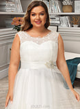 Lauren Ball-Gown/Princess Sweep Train Organza Satin Lace Wedding Dress With Beading Sequins UKP0017025