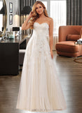 Laura A-Line Sweetheart Floor-Length Lace Wedding Dress With Sequins UKP0017034