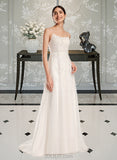 Priscilla A-Line Square Neckline Court Train Tulle Lace Wedding Dress With Beading Sequins UKP0017129