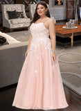 Sidney Ball-Gown/Princess Square Floor-Length Tulle Prom Dresses With Sequins UKP0017230