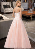 Sidney Ball-Gown/Princess Square Floor-Length Tulle Prom Dresses With Sequins UKP0017230