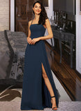 Taliyah A-line Square Floor-Length Chiffon Prom Dresses UKP0017261