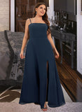 Taliyah A-line Square Floor-Length Chiffon Prom Dresses UKP0017261