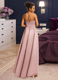 Mckayla A-Line Square Asymmetrical Satin Prom Dresses UKP0017302