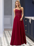 Olivia A-Line Sweetheart Floor-Length Chiffon Prom Dresses With Beading Sequins UKP0017319