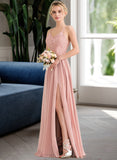 Sheila A-line Sweetheart Floor-Length Chiffon Lace Prom Dresses UKP0017384