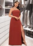 Theresa Sheath/Column Square Floor-Length Chiffon Prom Dresses UKP0017413