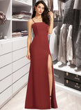 Theresa Sheath/Column Square Floor-Length Chiffon Prom Dresses UKP0017413