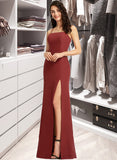 Theresa Sheath/Column Square Floor-Length Chiffon Prom Dresses UKP0017413