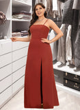 Theresa Sheath/Column Square Floor-Length Chiffon Prom Dresses UKP0017413