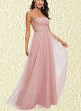 Gemma A-line Square Floor-Length Tulle Prom Dresses UKP0017542