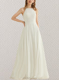 Journey A-Line Floor-Length Chiffon Lace Wedding Dress UKP0017685