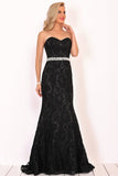 Evening Dresses Sweetheart Beaded Waistline Lace Mermaid