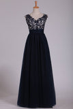 New Arrival Off The Shoulder A Line Prom Dresses With Beads And Embroidery Tulle