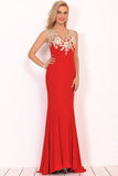 Sexy V Neck Prom Dresses Mermaid Spandex With Appliques Sweep Train