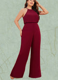 Bridget Jumpsuit/Pantsuit Scoop Floor-Length Chiffon Bridesmaid Dress UKP0019371